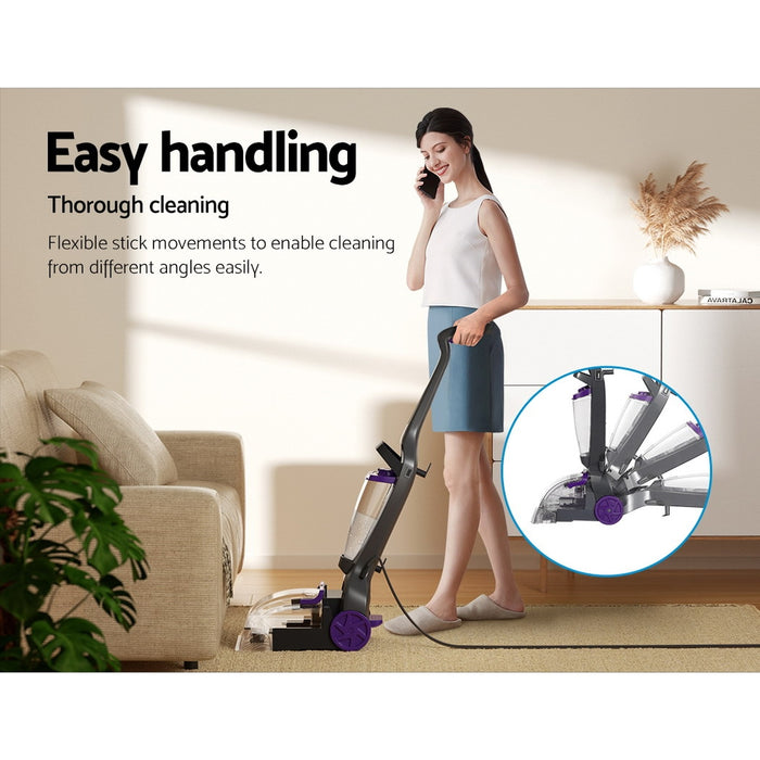 Clean and refresh your carpets with Danoz Direct - Devanti Carpet Washer Handheld Vacuum Cleaner 800W!