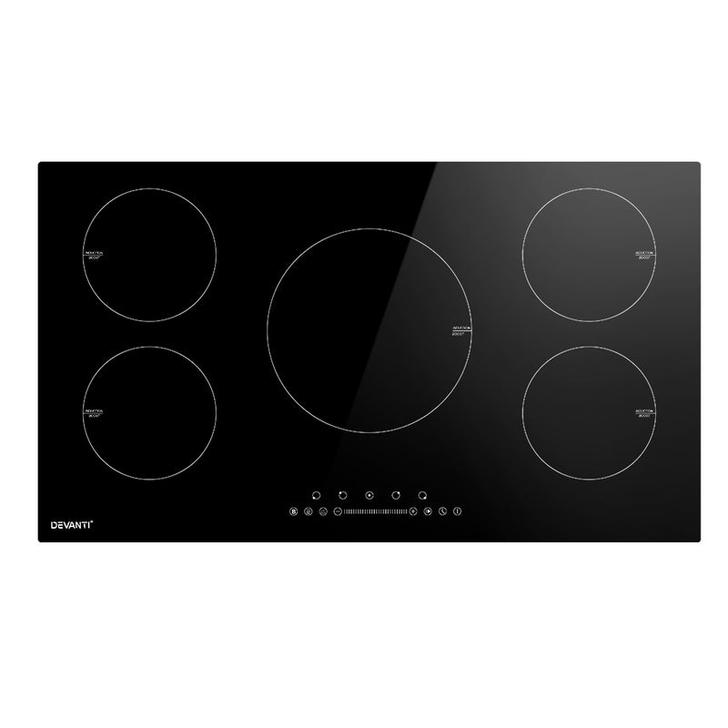 Ultimate cooking with Danoz Direct - Devanti Induction Cooktop 90cm Electric Cooker. This high-tech cooker utilizes induction technology