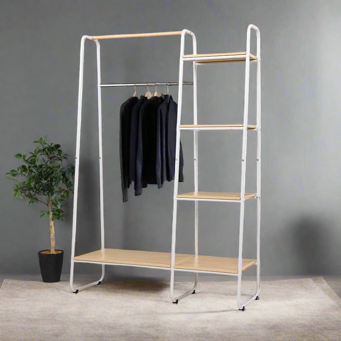 Danoz Direct - Artiss Clothes Rack Coat Stand 150cm Hanger Closet White