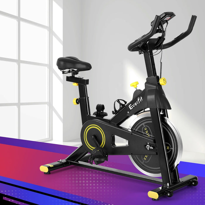 Danoz Fitness - Everfit Spin Bike Exercise Bike Cardio Gym Bluetooth APP Connectable - Incl. Delivery