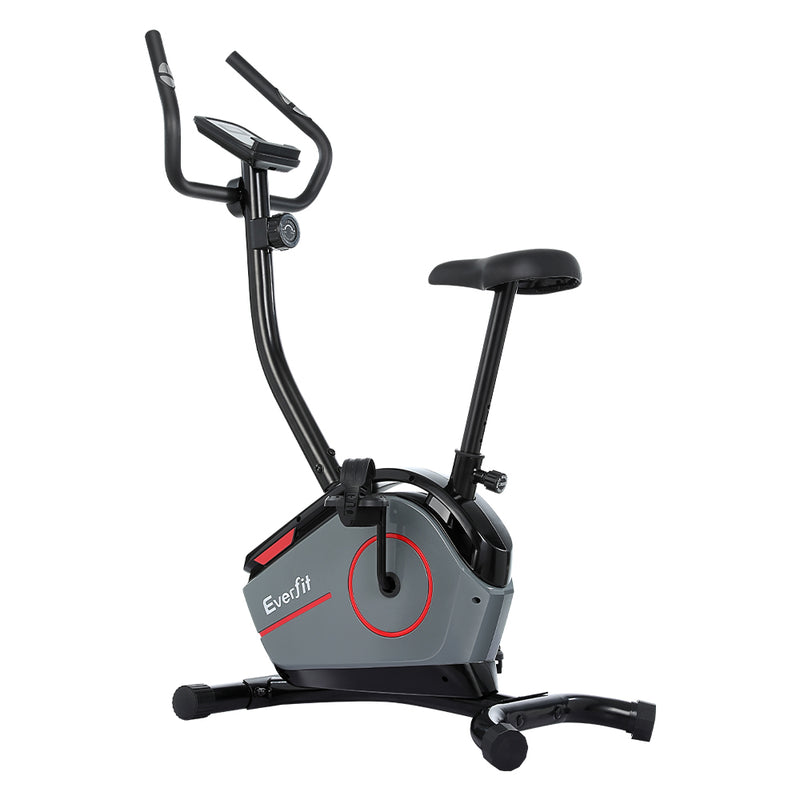 Danoz Fitness - Everfit Magnetic Exercise Bike 8 Levels Upright Bike Fitness Home Gym Cardio - Incl Delivery