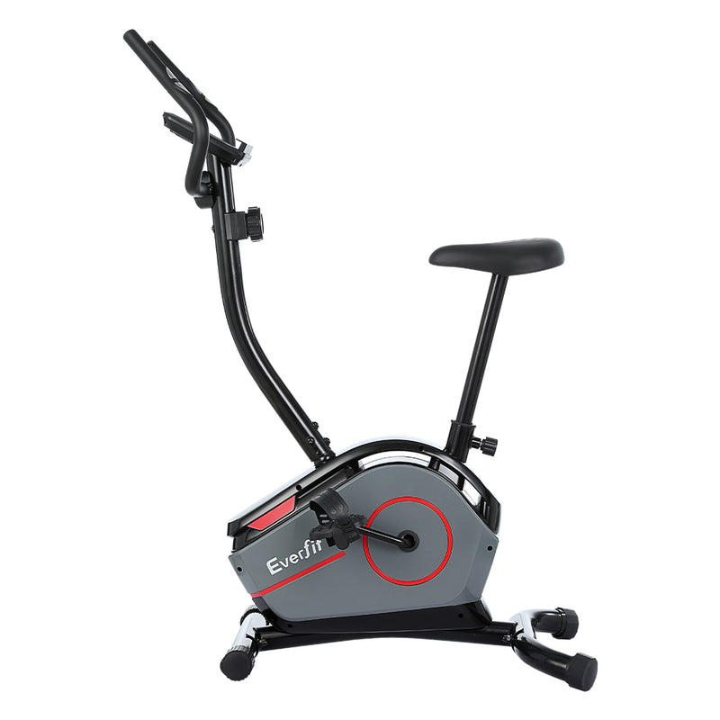 Danoz Fitness - Everfit Magnetic Exercise Bike 8 Levels Upright Bike Fitness Home Gym Cardio - Incl Delivery