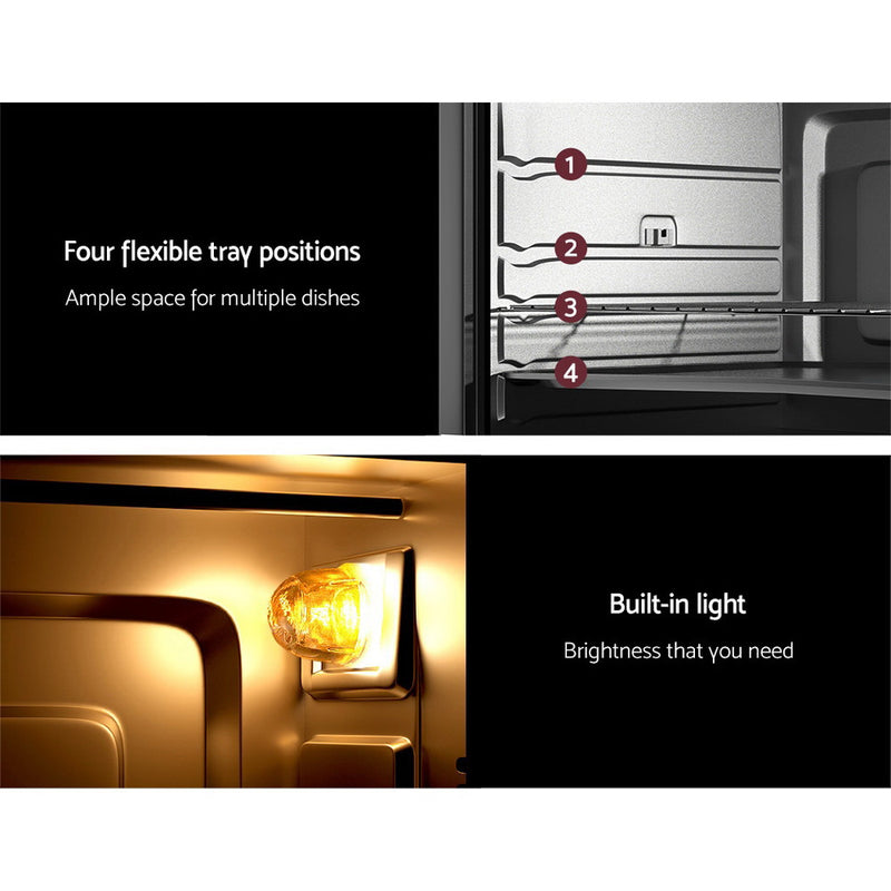 Danoz Direct 🎯Kitchen Smart - Devanti 45L Convection Oven Electric Fryer Ovens 1800W