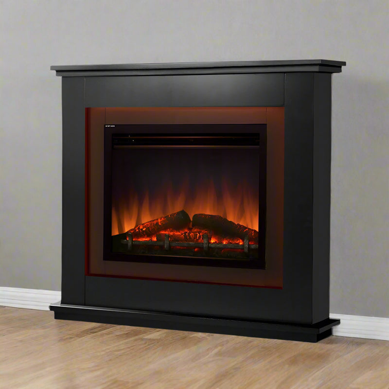 Danoz Direct - Devanti Electric Fireplace Fire Heater 2000W Black, the epitome of luxury and style.