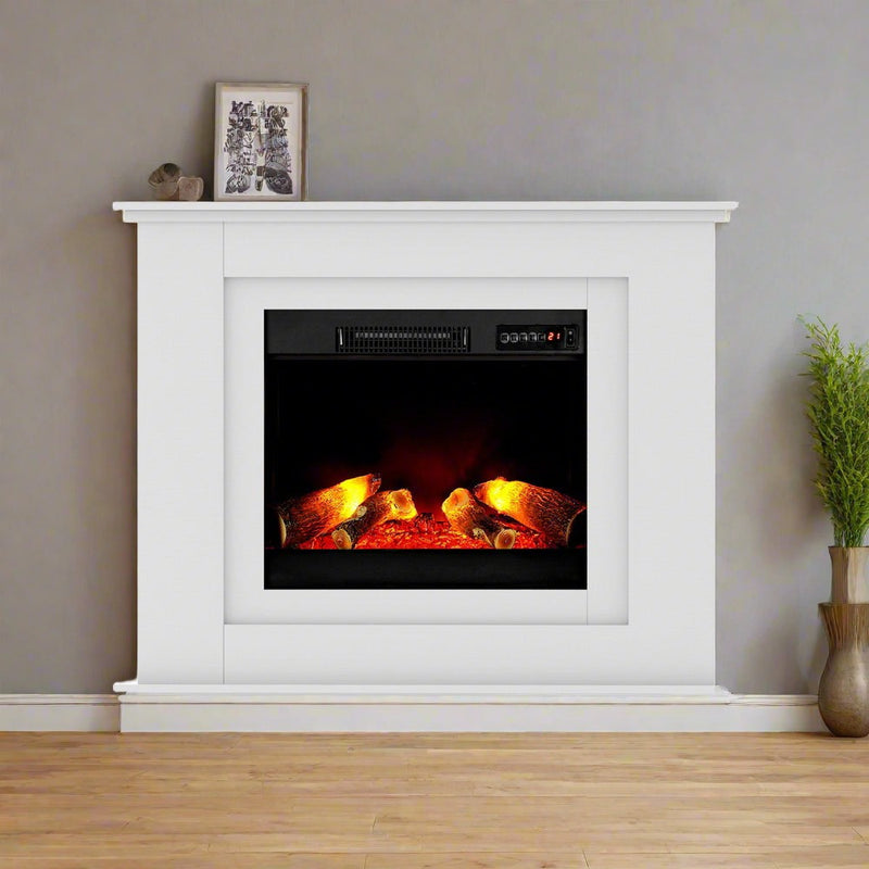 Experience luxury and warmth with Danoz Direct - Devanti Electric Fireplace Fire Heater. With 2000W power and a sleek white design