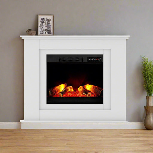 Devanti Electric Fireplace Fire Heater 2000W White