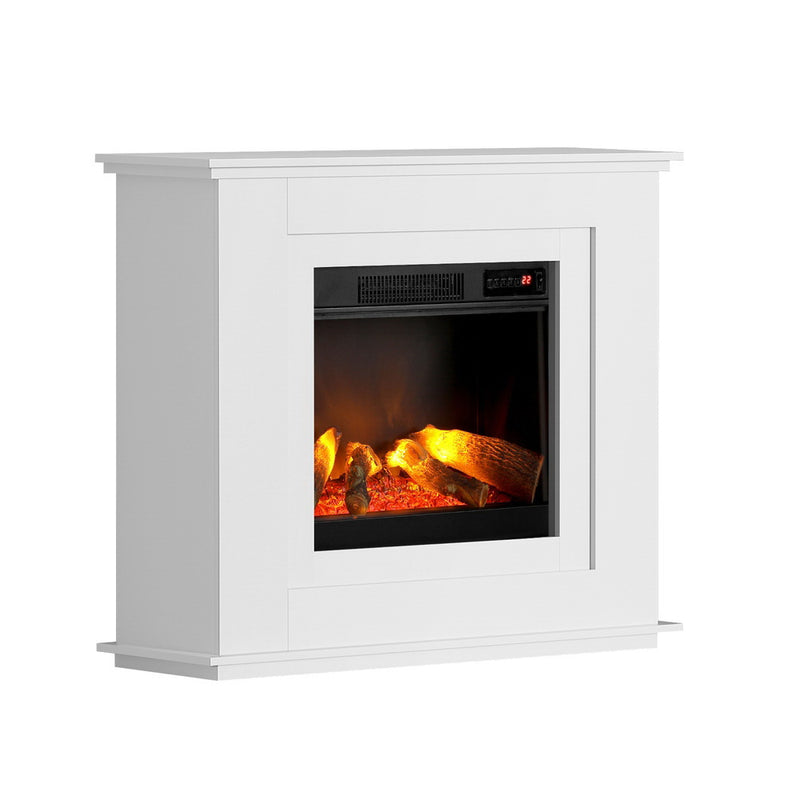 Experience luxury and warmth with Danoz Direct - Devanti Electric Fireplace Fire Heater. With 2000W power and a sleek white design