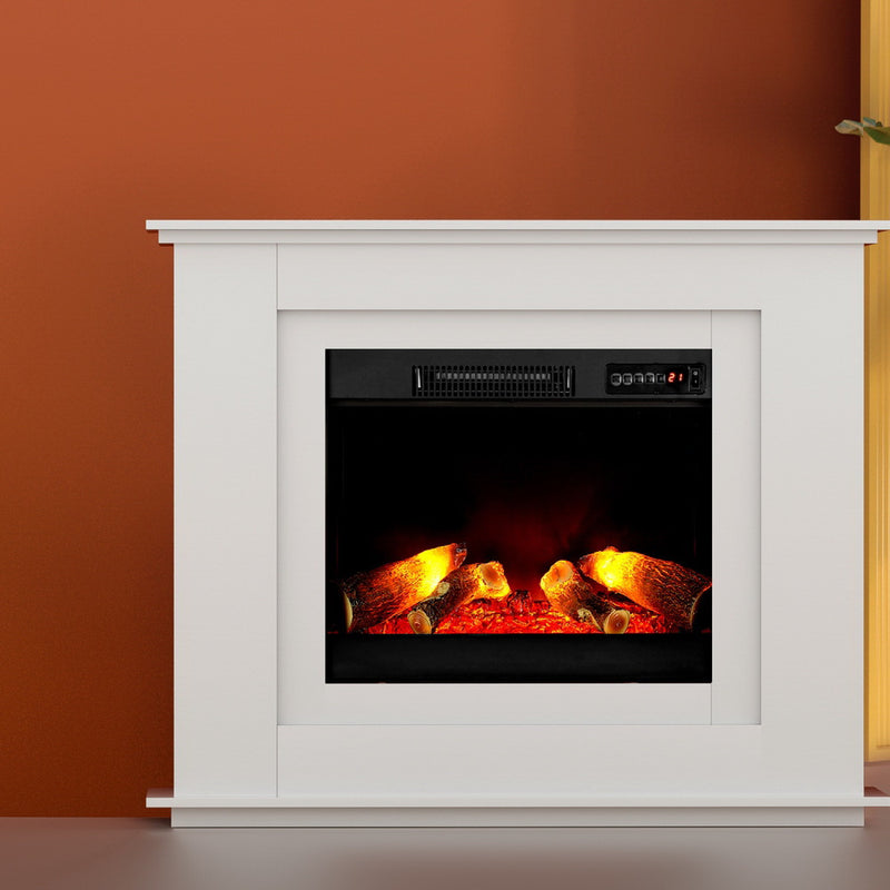 Experience luxury and warmth with Danoz Direct - Devanti Electric Fireplace Fire Heater. With 2000W power and a sleek white design