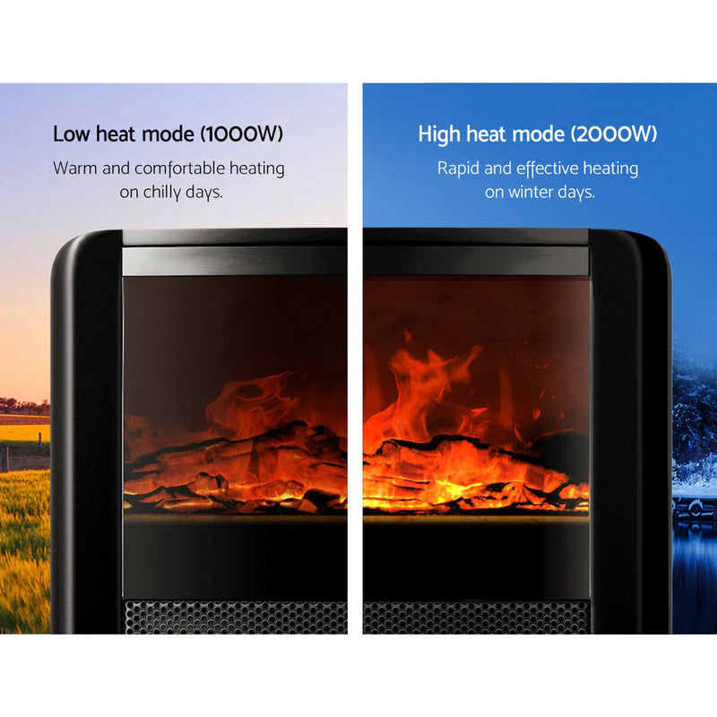 Danoz HeatingSmart - Devanti Electric Fireplace Fire Heaters 2000W - Super Deals!