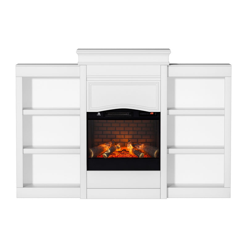 Danoz Direct - Devanti 2000W Electric Fireplace Fire Heater White