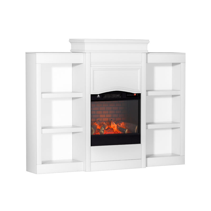 Danoz Direct - Devanti 2000W Electric Fireplace Fire Heater White