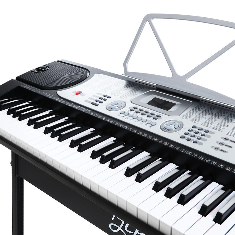 Danoz Music - Alpha 61 Keys Electronic Piano Keyboard Digital Electric w/ Stand Beginner Silver- Incl. Delivery