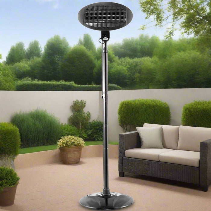 Danoz Direct - Devanti Electric Patio Heater. Powerful 2000W capacity, this luxurious heater brings warmth and comfort to your outdoor space