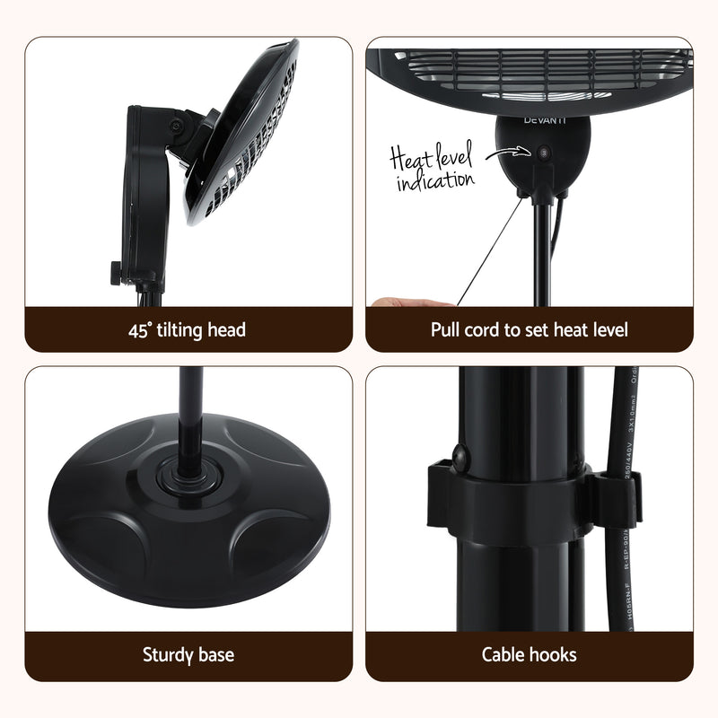 Danoz HeatingSmart - Devanti Electric Patio Heater 2000W - Super Deals!