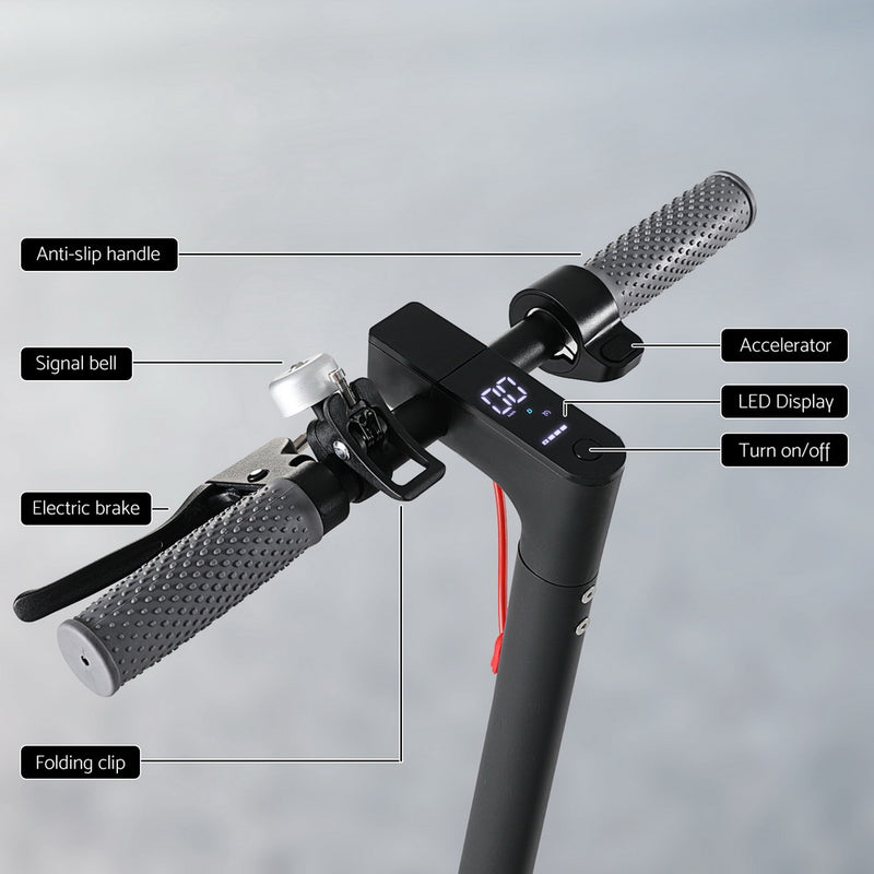 Danoz Direct - Electric Scooter 500W 25KM/H Folding Portable Riding For Adults Commuter Black