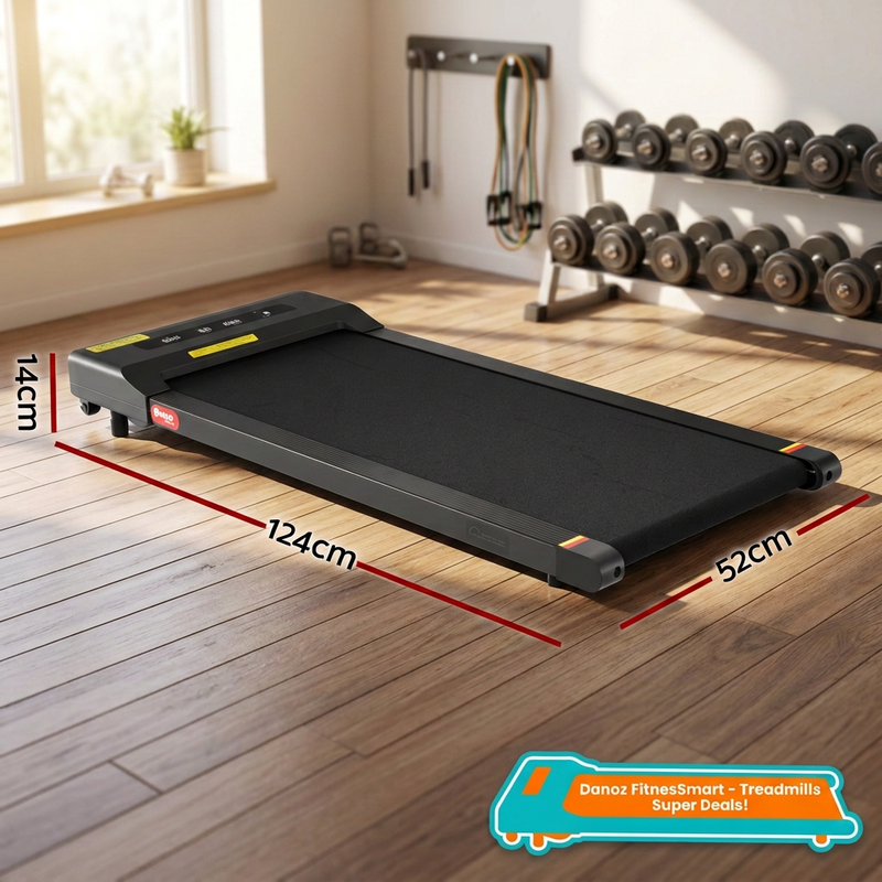 🚶 Danoz FitnesSmart | Everfit 2HP Walking Pad | 400mm Belt | 1–10km/h | Bluetooth & Remote Control | Black