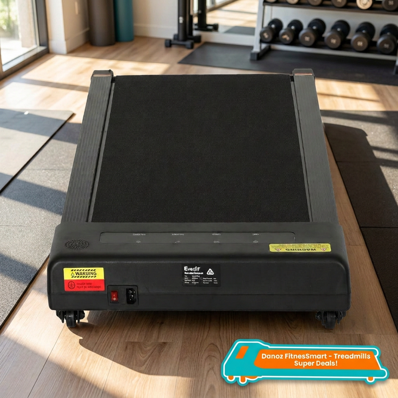 🚶 Danoz FitnesSmart | Everfit 2HP Walking Pad | 400mm Belt | 1–10km/h | Bluetooth & Remote Control | Black