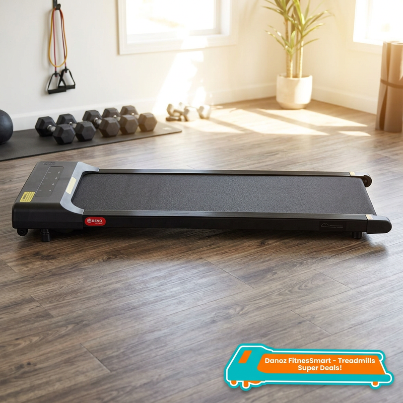 🚶 Danoz FitnesSmart | Everfit 2HP Walking Pad | 400mm Belt | 1–10km/h | Bluetooth & Remote Control | Black