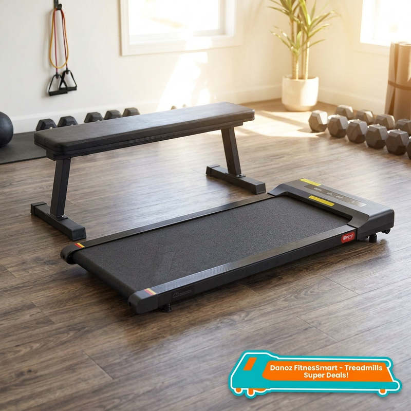 🚶 Danoz FitnesSmart | Everfit 2HP Walking Pad | 400mm Belt | 1–10km/h | Bluetooth & Remote Control | Black