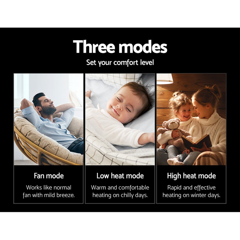 Stay warm and comfortable with Danoz Direct - Devanti Electric Fan Heater 1200W