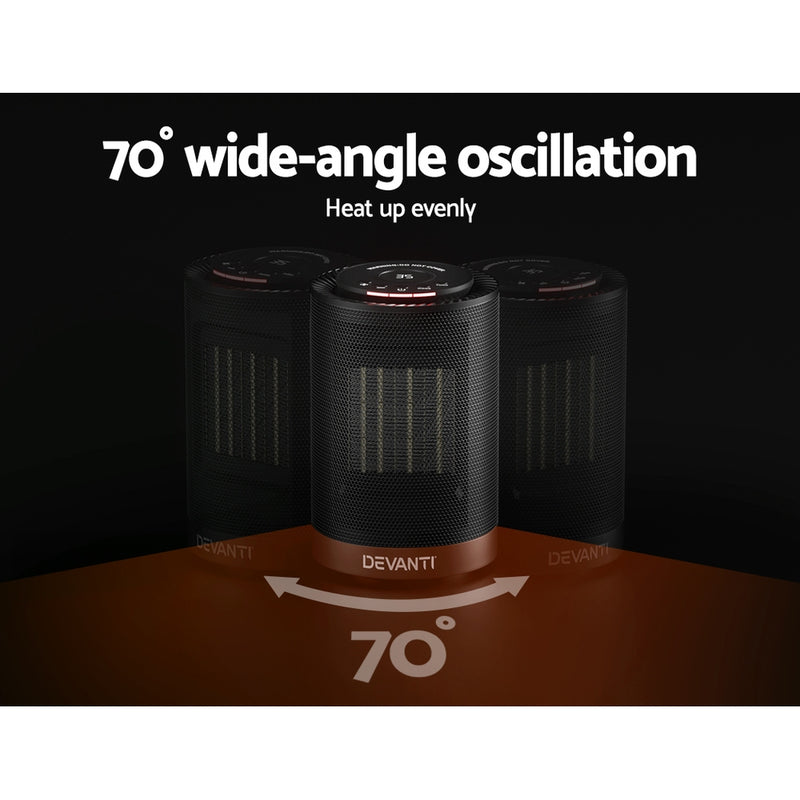 Stay warm and comfortable with Danoz Direct - Devanti Electric Fan Heater 1200W