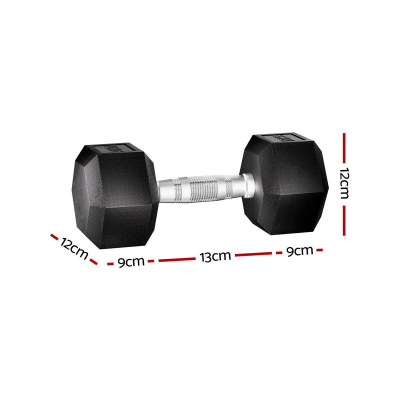 Danoz Fitness - Everfit 20kg Dumbbells Set Weights Lifting Bench Gym Workout 2x10kg