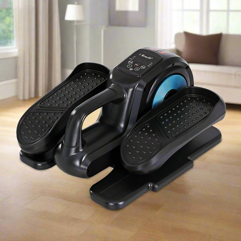 Danoz Fitness  - Under Desk Electric Pedal Exerciser Mini Exercise Bike Elliptical Cross Trainer 50W Blue with Remote Control