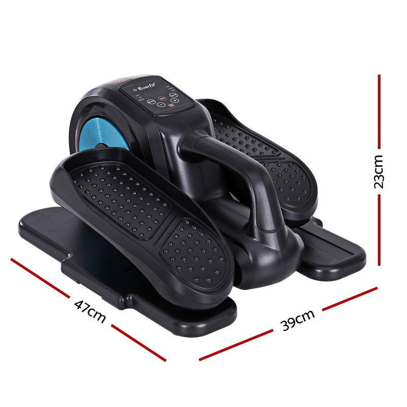 Danoz Fitness  - Under Desk Electric Pedal Exerciser Mini Exercise Bike Elliptical Cross Trainer 50W Blue with Remote Control