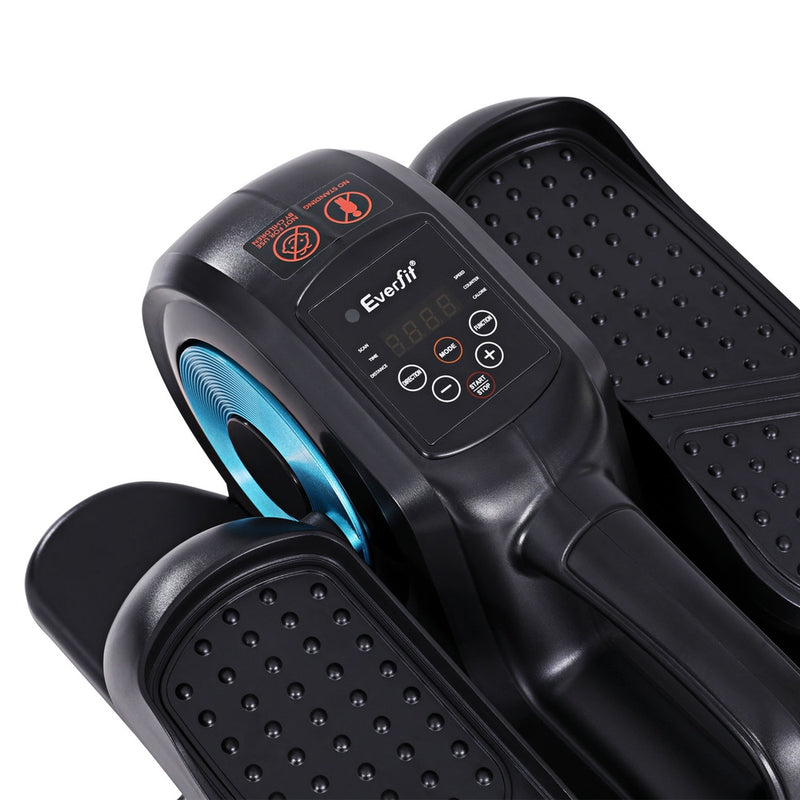 Danoz Fitness  - Under Desk Electric Pedal Exerciser Mini Exercise Bike Elliptical Cross Trainer 50W Blue with Remote Control