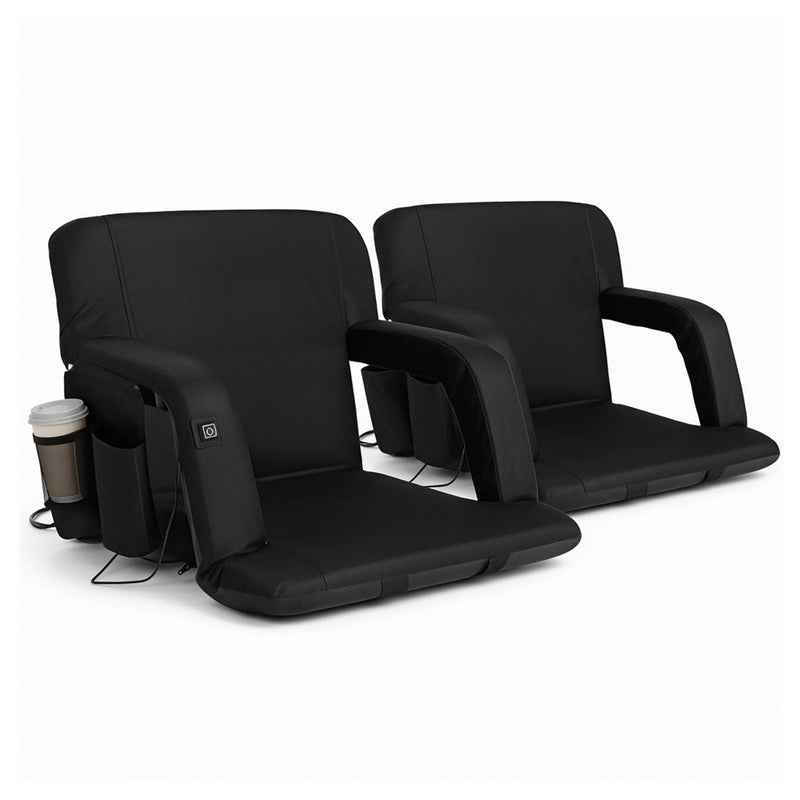 Danoz Furniture - Artiss 2X Floor Lounge Sofa Bed With Armrest Heated Cushion