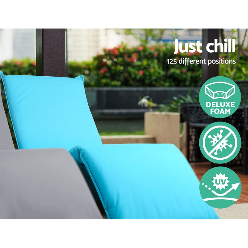 Danoz Outdoors ⛺Artiss Floor Lounge Sofa Camping Chair Blue - Incl Postage