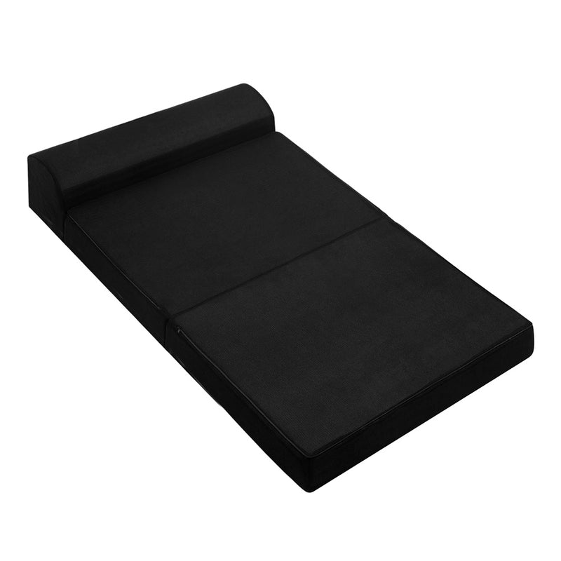Danoz Direct - Giselle Bedding Foldable Mattress Folding Foam Bed Mat Double Black