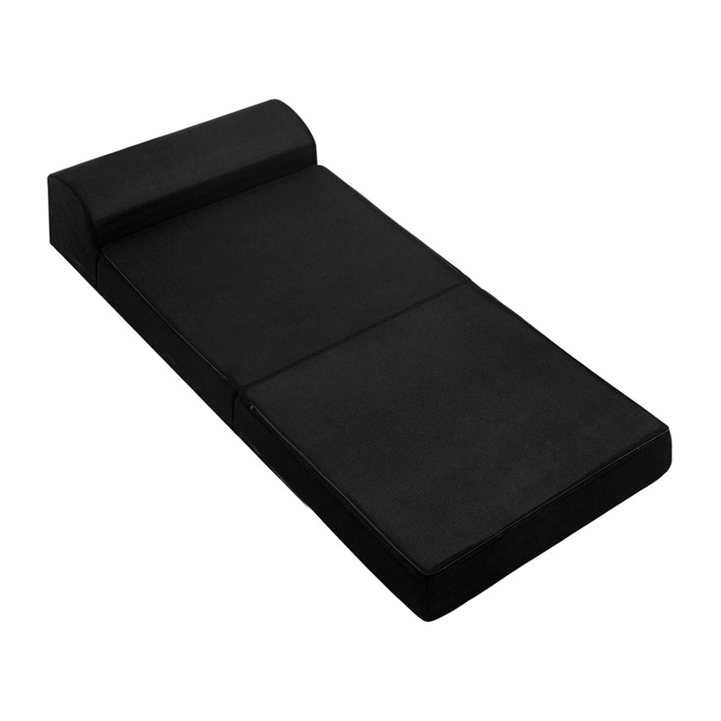 Danoz Direct Giselle Bedding Foldable Mattress Folding Foam Bed Mat Black - Free Postage!