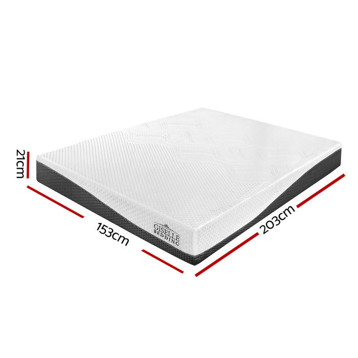 Elevate your sleeping experience with Danoz Direct - Giselle Bedding Memory Foam Mattress Topper! Cool Gel Non Spring 21cm Queen