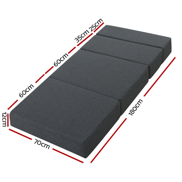 Danoz Direct - Giselle Bedding Foldable Mattress Folding Foam Bed Floor Mat Grey