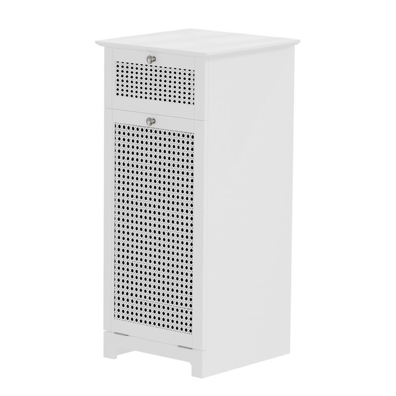 Danoz Cleaning 🧹 - Artiss Laundry Hamper Cabinet Bathroom Storage White Rattan Clothes Basket