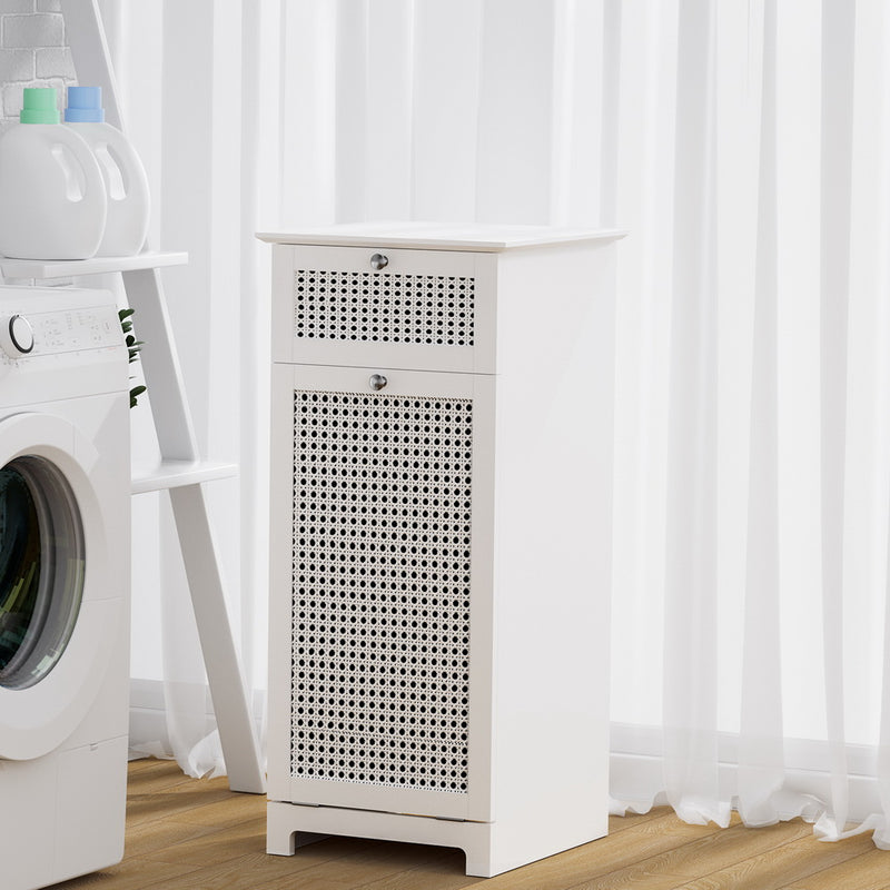 Danoz Cleaning 🧹 - Artiss Laundry Hamper Cabinet Bathroom Storage White Rattan Clothes Basket