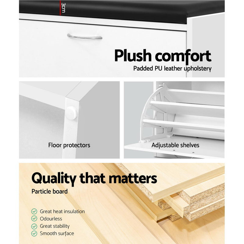 Discover Danoz SmartSpace Shoe Cabinet Bench, where refined elegance meets intelligent storage