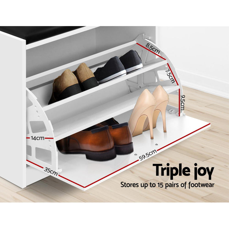 Discover Danoz SmartSpace Shoe Cabinet Bench, where refined elegance meets intelligent storage