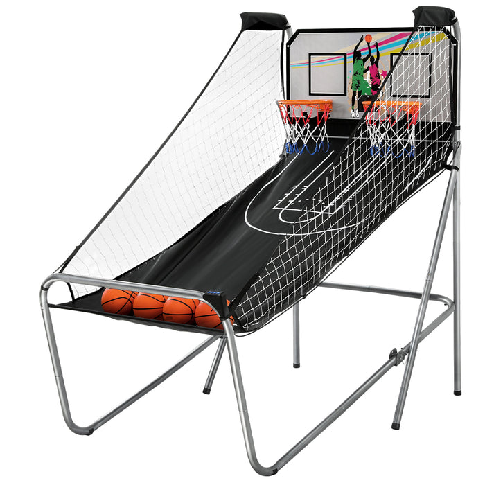 Danoz Sports - Basketball Arcade Game Electronic Scorer 8 Games Double Shoot Grey - Incl Delivery