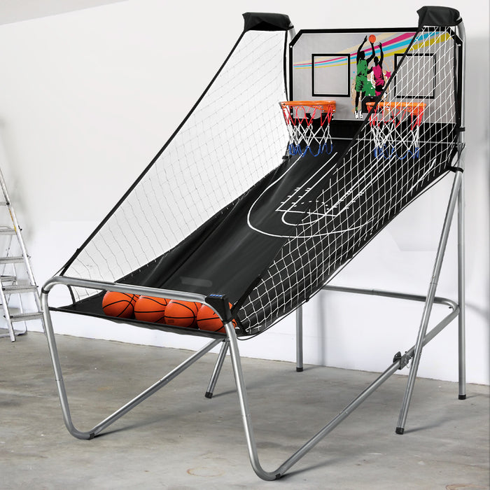 Danoz Sports - Basketball Arcade Game Electronic Scorer 8 Games Double Shoot Grey - Incl Delivery