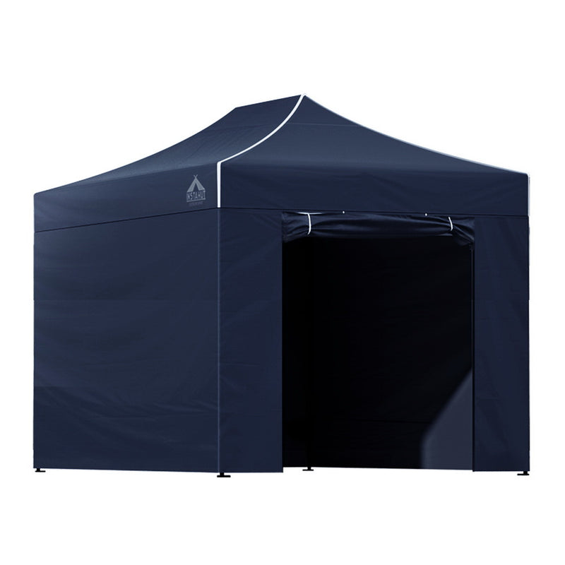 Danoz Outdoors ⛺ Instahut Gazebo 3x4.5 Pop Up Marquee Folding Tent Wedding Gazebos Camping Outdoor Shade Canopy Navy