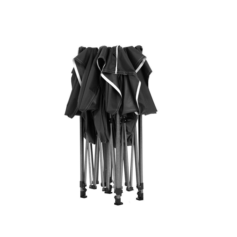 Danoz Direct - Instahut Gazebo 3x6 Pop Up Marquee Folding Tent Wedding Gazebos Camping Outdoor Shade Canopy Black