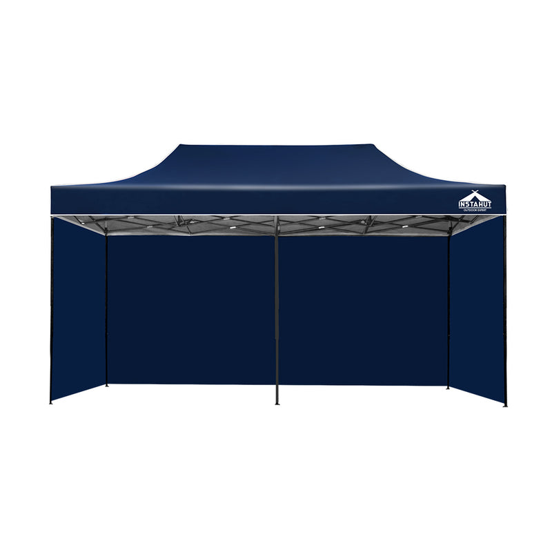 Danoz Outdoors - Instahut Gazebo Pop Up Marquee 3x6 Folding Tent Gazebos Camping 500D Oxford Navy