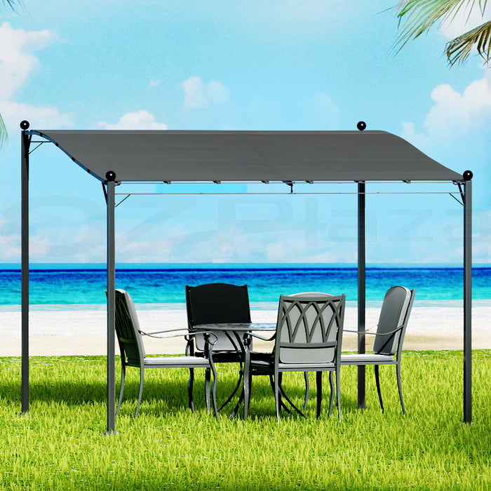 Danoz Outdoors - Instahut Gazebo Marquee 3m Outdoor Event Wedding Tent Camping Party Shade Iron Art Canopy Grey