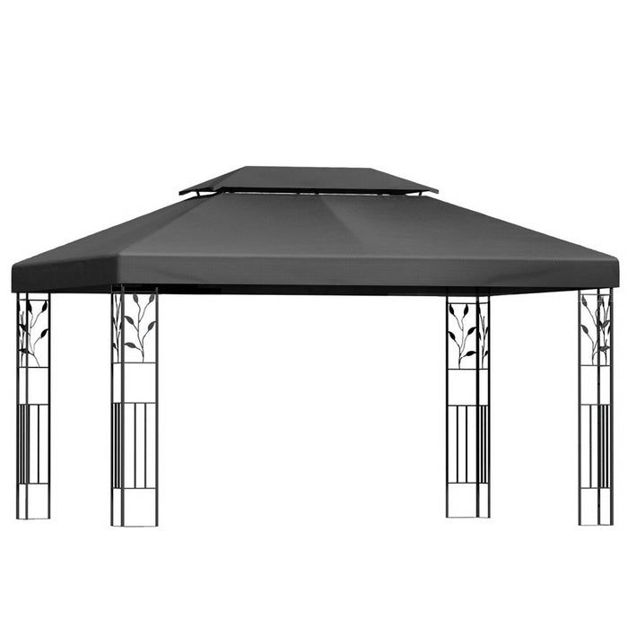 Danoz Outdoors - Instahut Gazebo 4x3m Marquee Outdoor Wedding Party Event Tent Home Iron Art Shade Grey