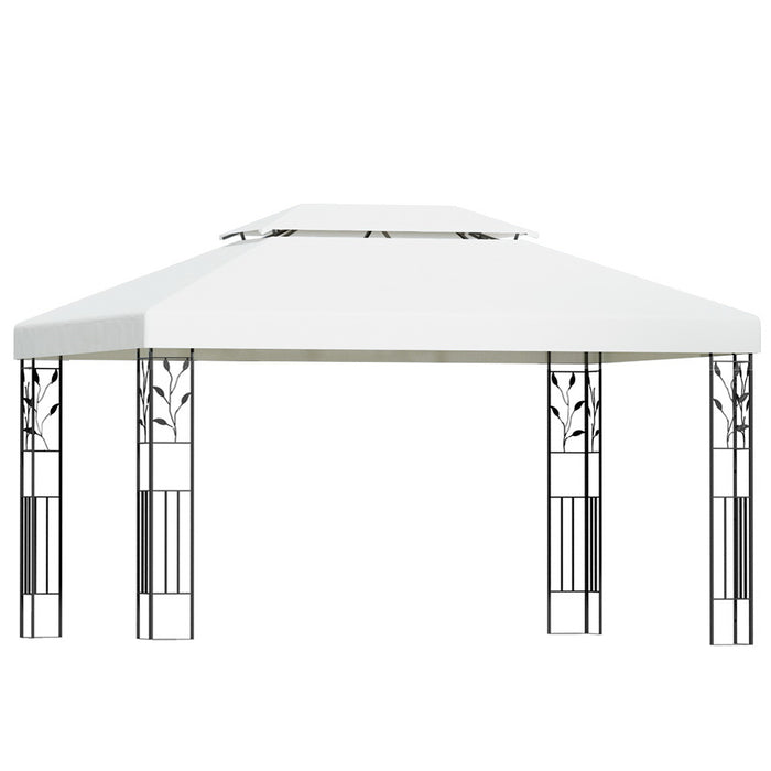 Danoz Outdoors - Instahut Gazebo 4x3m Marquee Outdoor Wedding Party Event Tent Home Iron Art Shade White