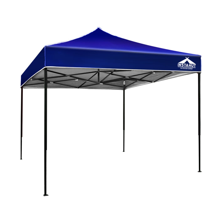 Danoz Outdoors - Instahut Gazebo Pop Up Marquee 3x3 Folding Tent Outdoor Camping 500D Oxford Blue