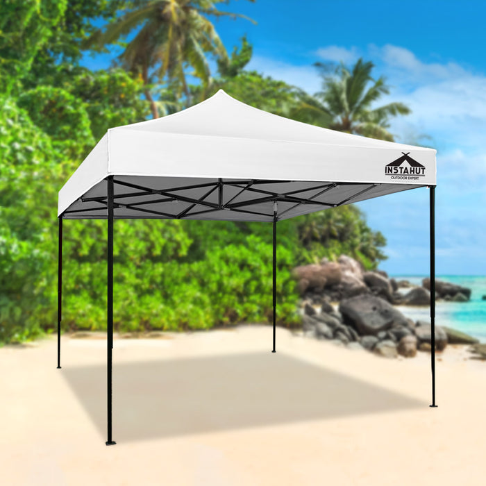 Danoz Outdoors ⛺ Instahut Gazebo Pop Up Marquee 3x3m Folding Tent Wedding Outdoor Camping Canopy Gazebos Shade White