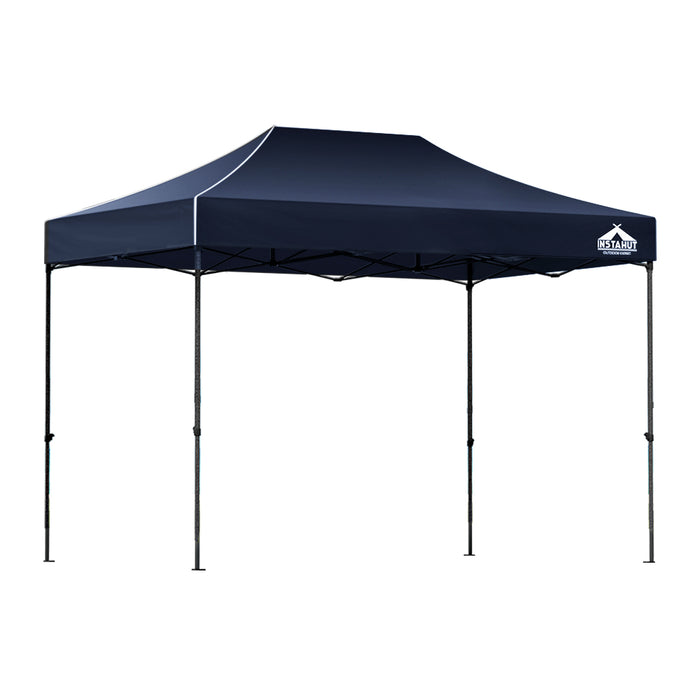 Danoz Outdoors - Instahut Gazebo Pop Up Marquee 3x4.5m Folding Tent Camping 500D Oxford Navy